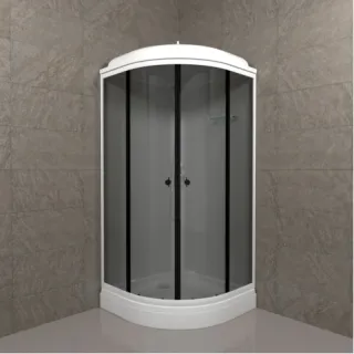 Душевая кабина Triton Грэй Щ0000066361 88x88 см профиль чёрный стекло тонированное